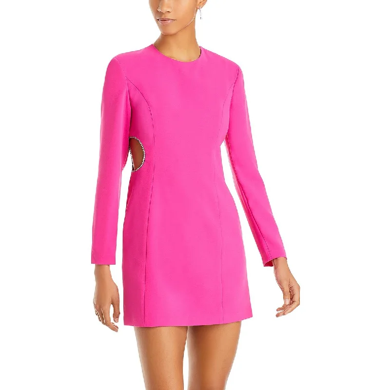 BCBGMAXAZRIA Womens Rhinestone Cut-Out Cocktail And Party Dress Tunics Evening elegant BCBGMAXAZRIA Womens Rhinestone Cut-Out Cocktail And Party Dress Tunics Evening elegant
