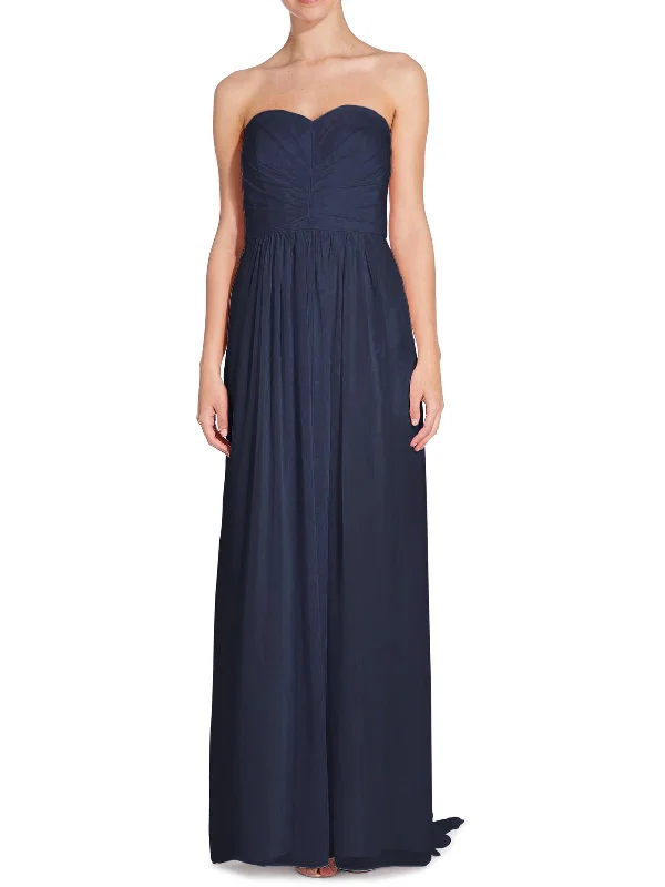 Everly Womens Gathered Prom Evening Dress Cowl Neckline Elegant