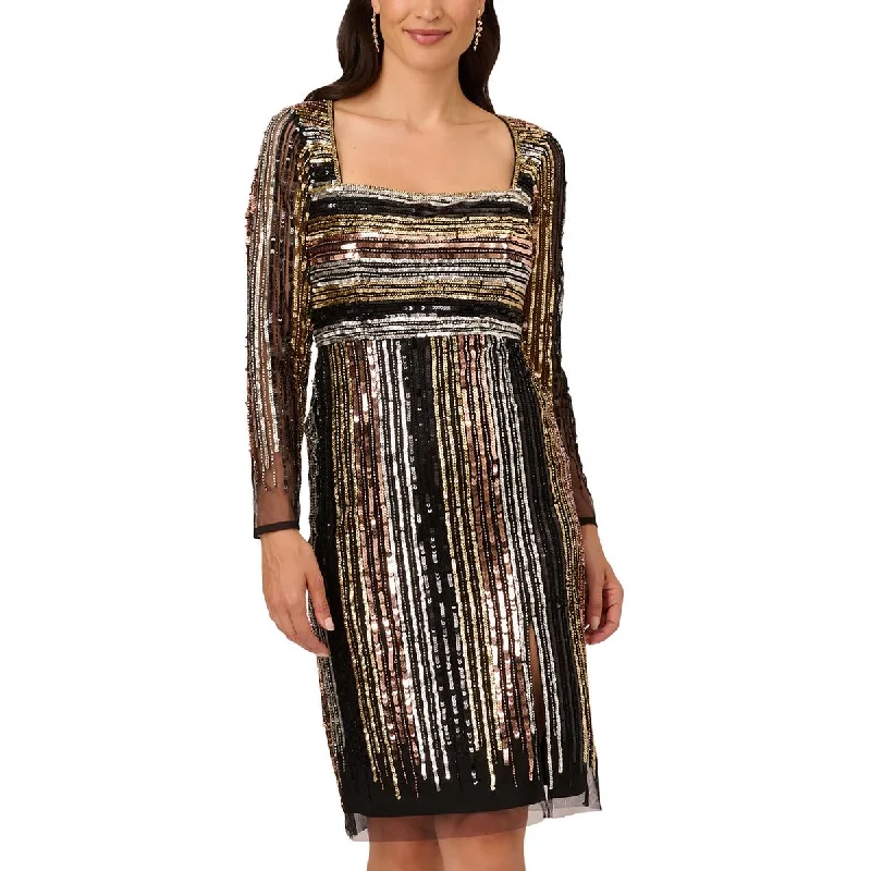Adrianna Papell Womens Sequined  Cocktail And Party Dress Tunics Winter warm