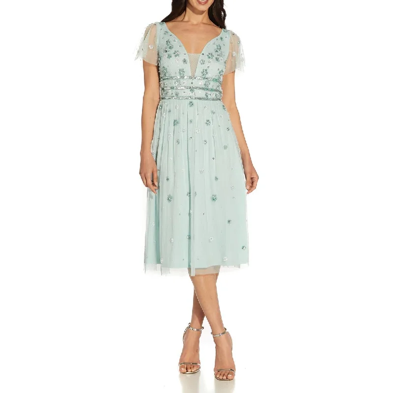 Adrianna Papell Womens Floral Embellished Cocktail and Party Dress Peplum Ruffle Cocktail Adrianna Papell Womens Floral Embellished Cocktail and Party Dress Peplum Ruffle Cocktail