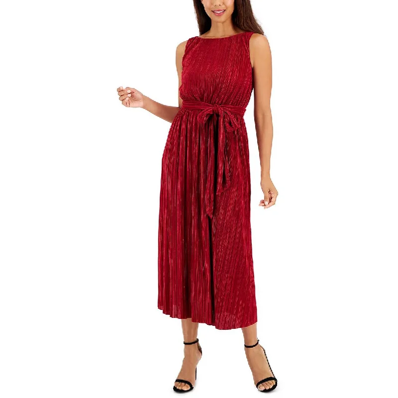 Anne Klein Womens Shutter Pleat Midi Cocktail And Party Dress Tunics Plaid country