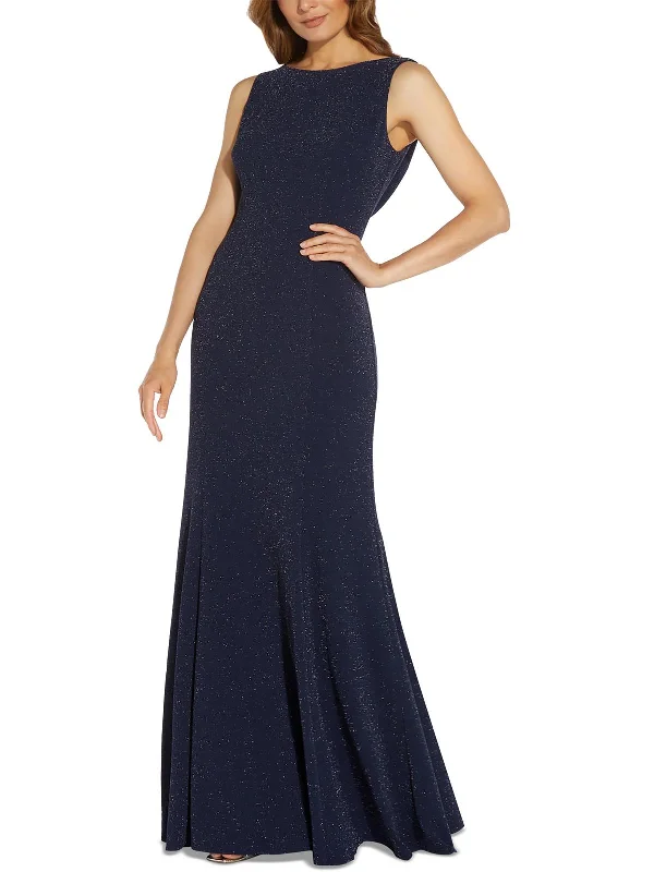 Womens Glitter Maxi Evening Dress Tunics Trendy modern