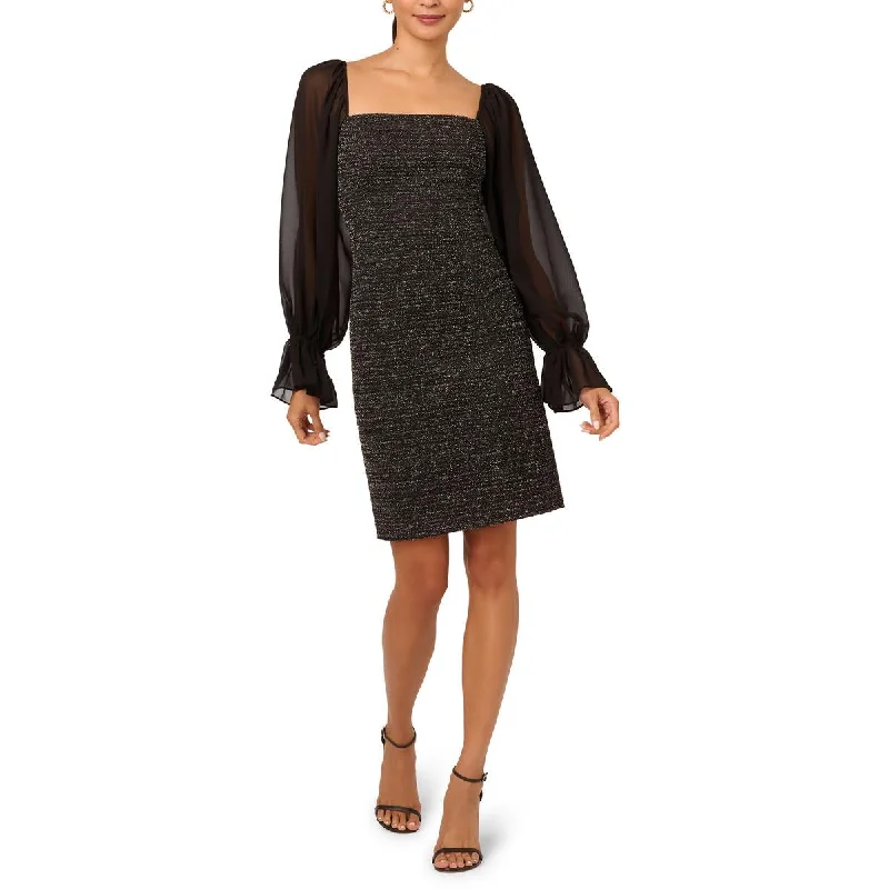 Adrianna Papell Womens Metallic Boucle Cocktail And Party Dress Tunics Print Colorful Adrianna Papell Womens Metallic Boucle Cocktail And Party Dress Tunics Print Colorful