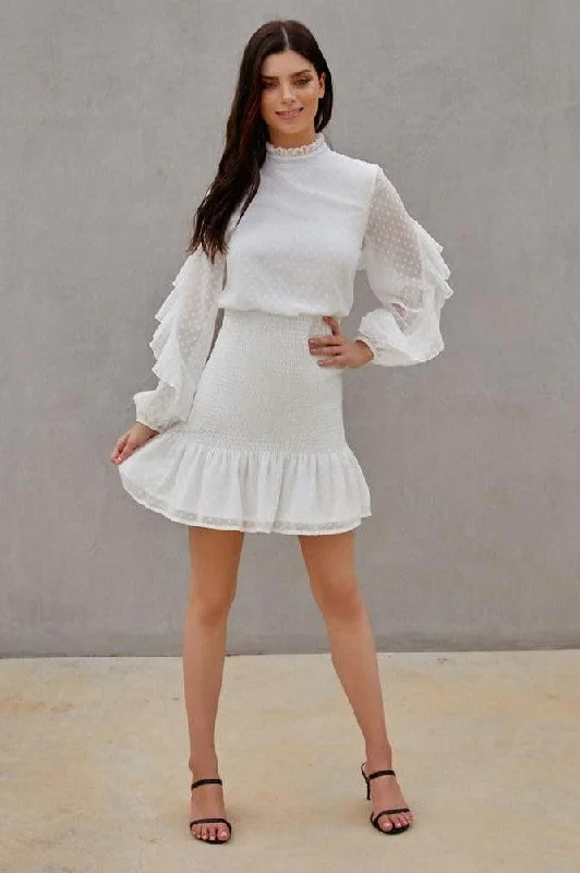 Kealy Dress - White Tunics Corduroy durable