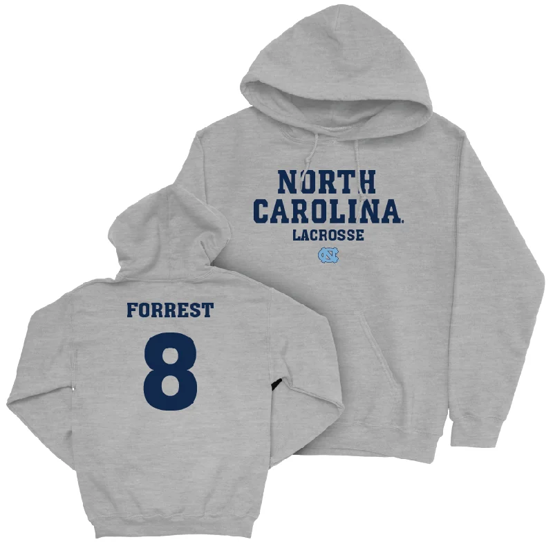 UNC Women's Lacrosse Sport Grey Staple Hoodie - Sam Forrest Graphic Hoodie Design Print UNC Women's Lacrosse Sport Grey Staple Hoodie - Sam Forrest Graphic Hoodie Design Print