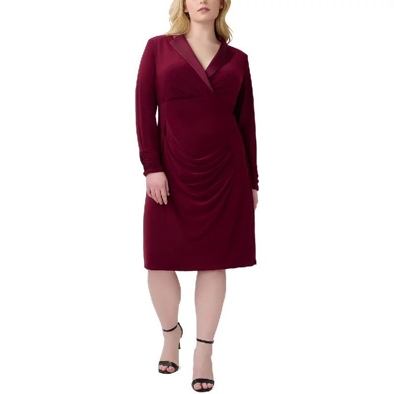 Adrianna Papell Womens Plus Notch Collar Cocktail and Party Dress Tunics Yoga stretchy Adrianna Papell Womens Plus Notch Collar Cocktail and Party Dress Tunics Yoga stretchy