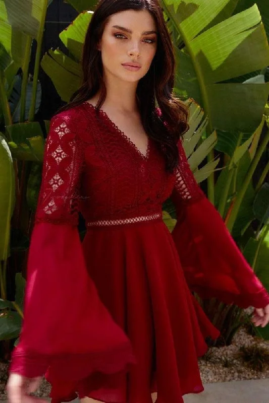 Darcy Dress - Red Tunics Canvas sturdy