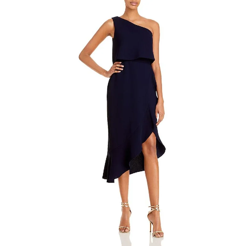 Aqua Womens Ruffled Crepe Cocktail and Party Dress Tunics Evening elegant