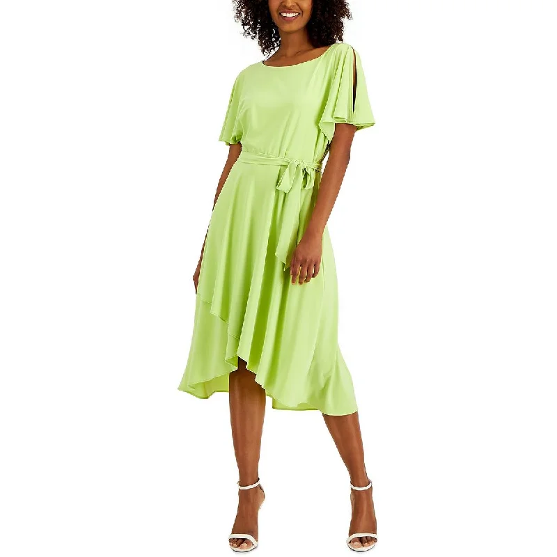 Anne Klein Womens Flutter Sleeve A-Line Cocktail and Party Dress Tunics Solid Classic Anne Klein Womens Flutter Sleeve A-Line Cocktail and Party Dress Tunics Solid Classic