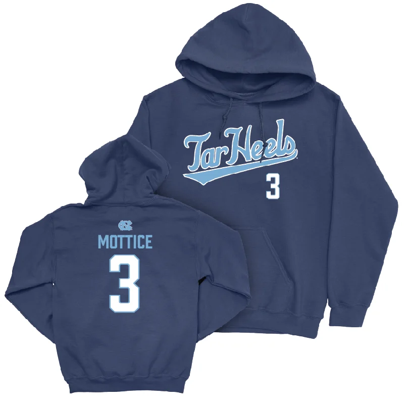 UNC Women's Lacrosse Navy Script Hoodie - Kiley Mottice Hoodie with High Neck Warm Protective UNC Women's Lacrosse Navy Script Hoodie - Kiley Mottice Hoodie with High Neck Warm Protective