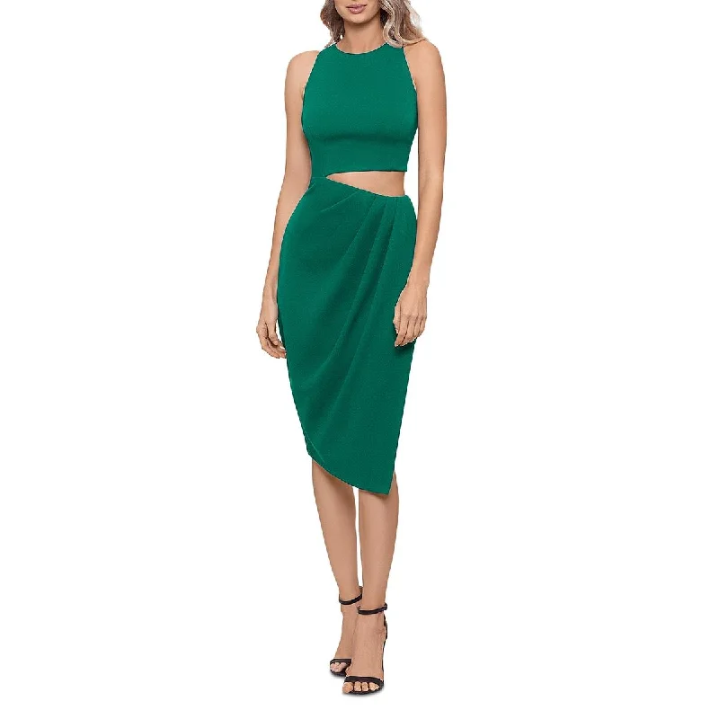 Aqua Womens Cut-Out Knee-Length Cocktail and Party Dress Tunics Velvet soft