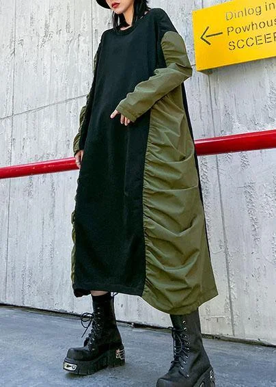 Bohemian o neck Cinched cotton spring Tunics pattern green long Dress Tunics Top rated Bohemian o neck Cinched cotton spring Tunics pattern green long Dress Tunics Top rated