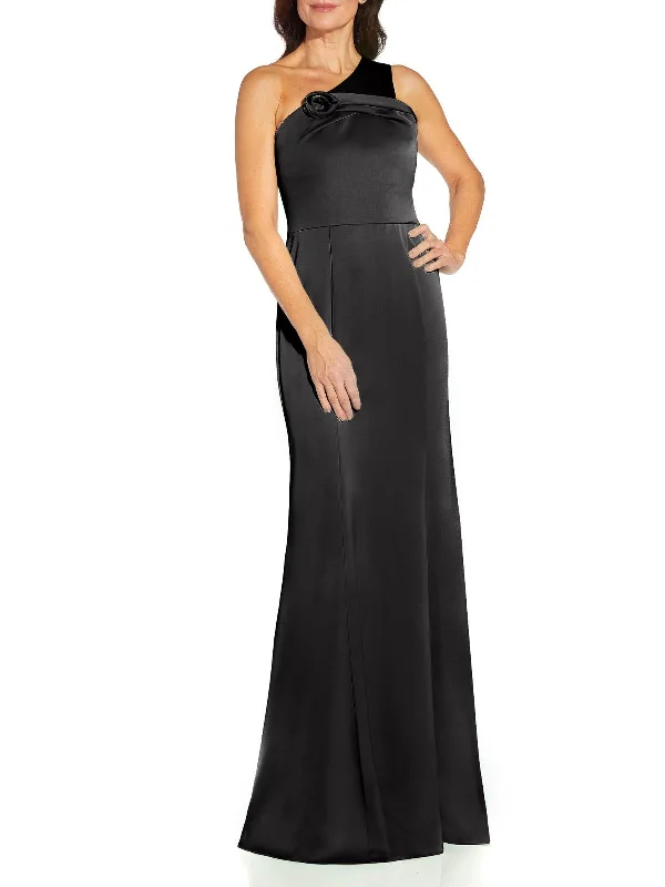 Womens Satin Maxi Evening Dress Tunics Denim casual