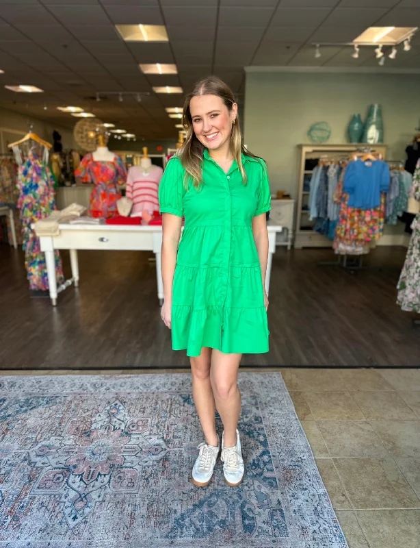 SHORT SLEEVE TIER DRESS Bodycon Club Sequined