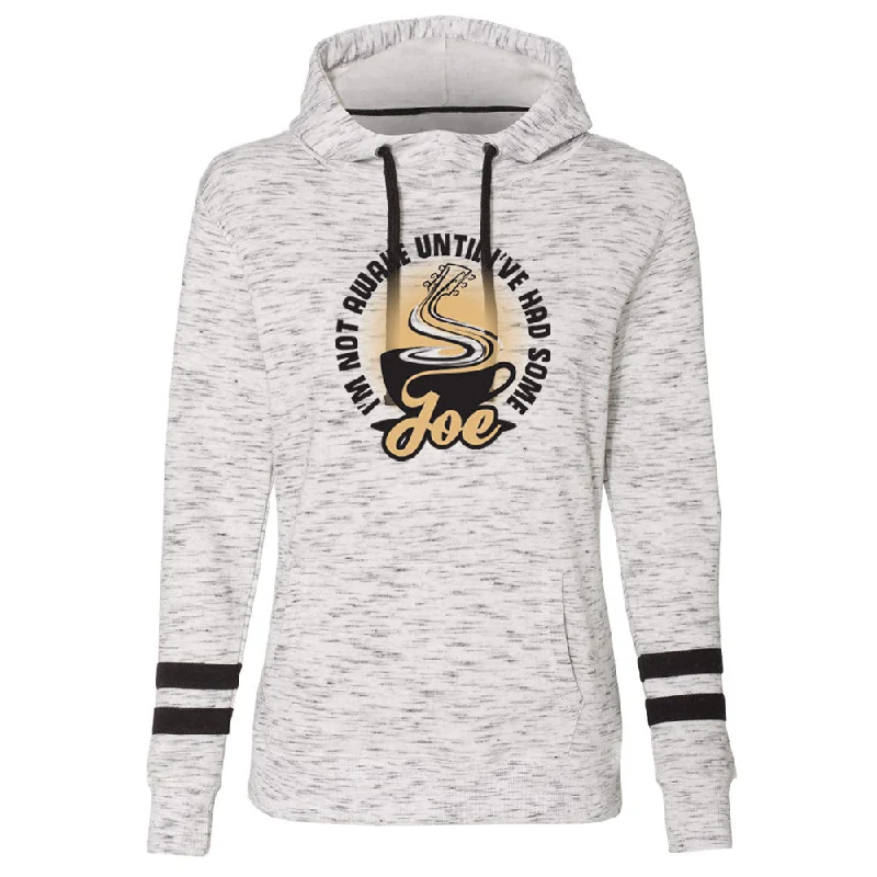 I'm Not Awake Until I've Had Some Joe Hooded Sweatshirt (Women) Hoodie with Frayed Bohemian Relaxed I'm Not Awake Until I've Had Some Joe Hooded Sweatshirt (Women) Hoodie with Frayed Bohemian Relaxed