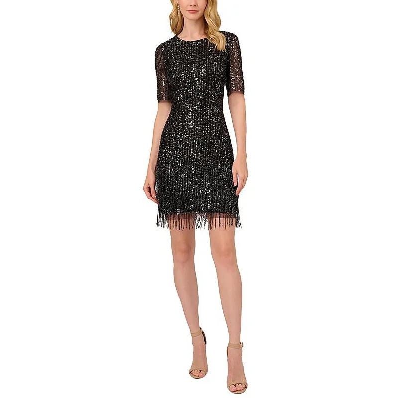 Adrianna Papell Womens Sequined Mini Cocktail And Party Dress Tunics Modern contemporary Adrianna Papell Womens Sequined Mini Cocktail And Party Dress Tunics Modern contemporary