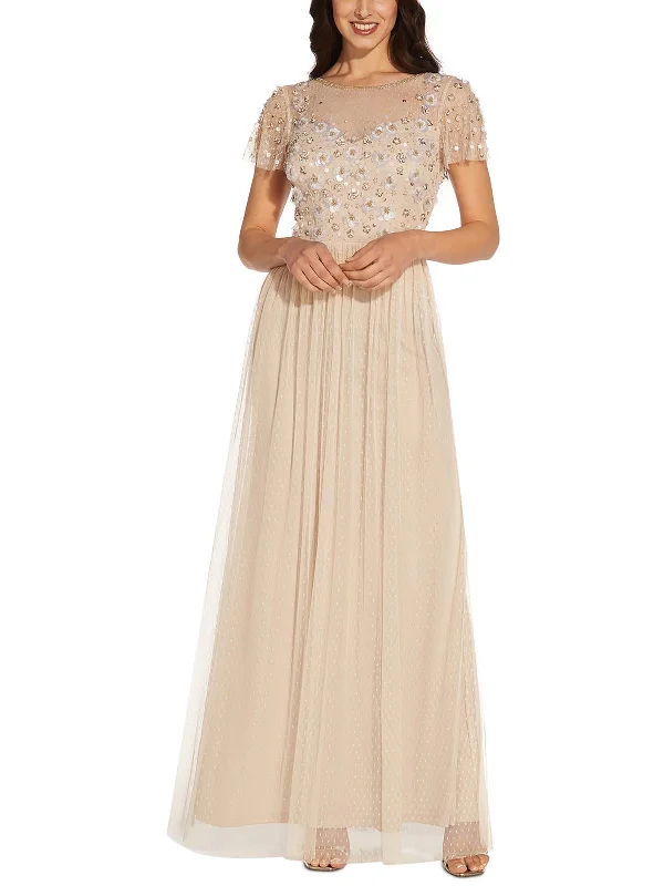 Womens Hand Beaded Long Evening Dress Tunics Ceremony elegant