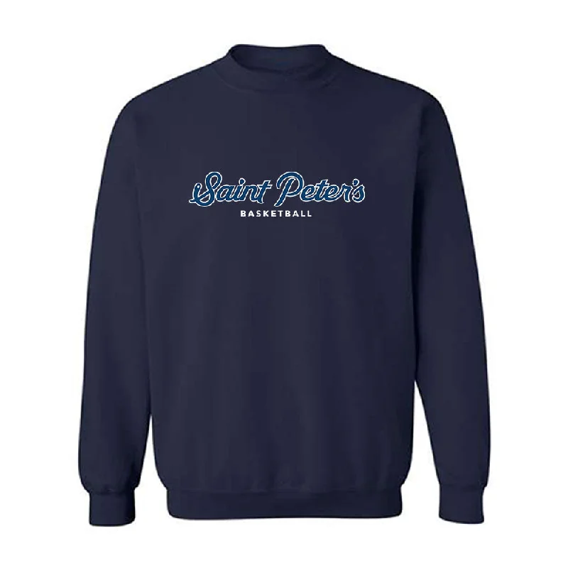 Saint Peter's - NCAA Women's Basketball : Iyanna Cotten - Classic Shersey Crewneck Sweatshirt Hoodie with Front Slit Layering Stylish Saint Peter's - NCAA Women's Basketball : Iyanna Cotten - Classic Shersey Crewneck Sweatshirt Hoodie with Front Slit Layering Stylish