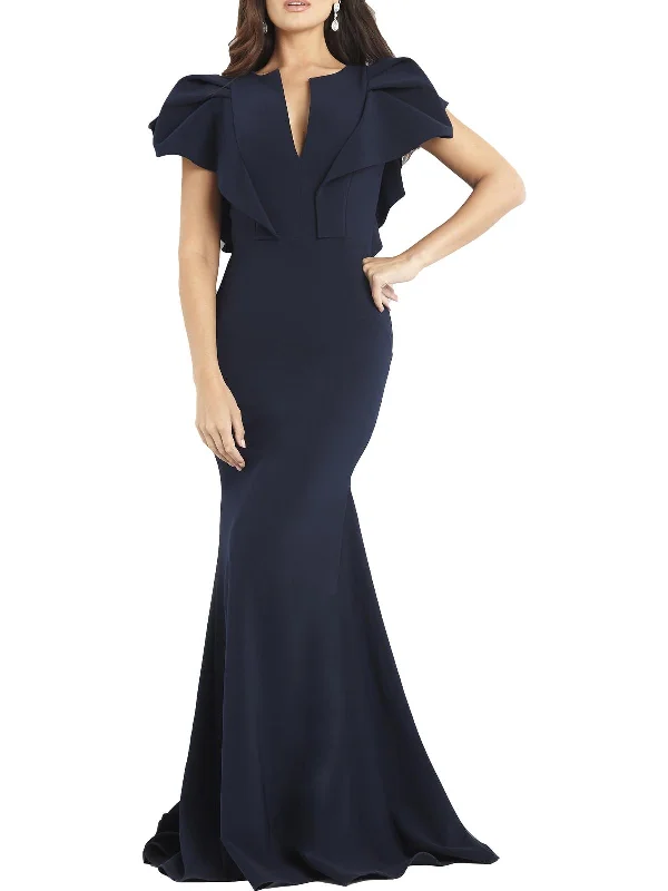 Womens Plunge Maxi Evening Dress Tunics Fashionable trendy