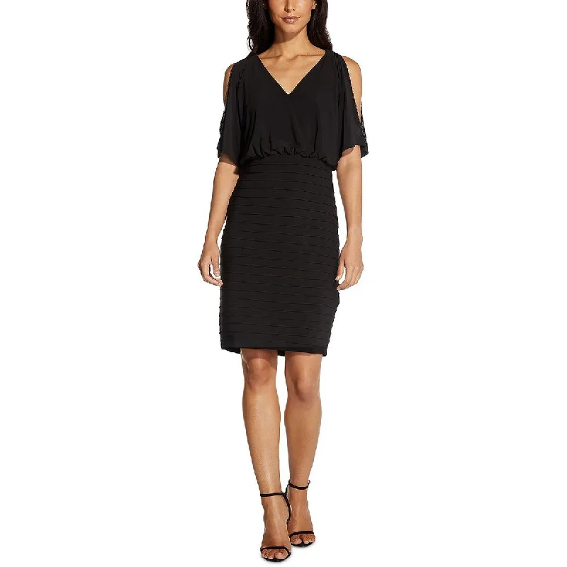 Adrianna Papell Womens Cold Shoulder Beaded Cocktail and Party Dress Tunics Practical durable Adrianna Papell Womens Cold Shoulder Beaded Cocktail and Party Dress Tunics Practical durable