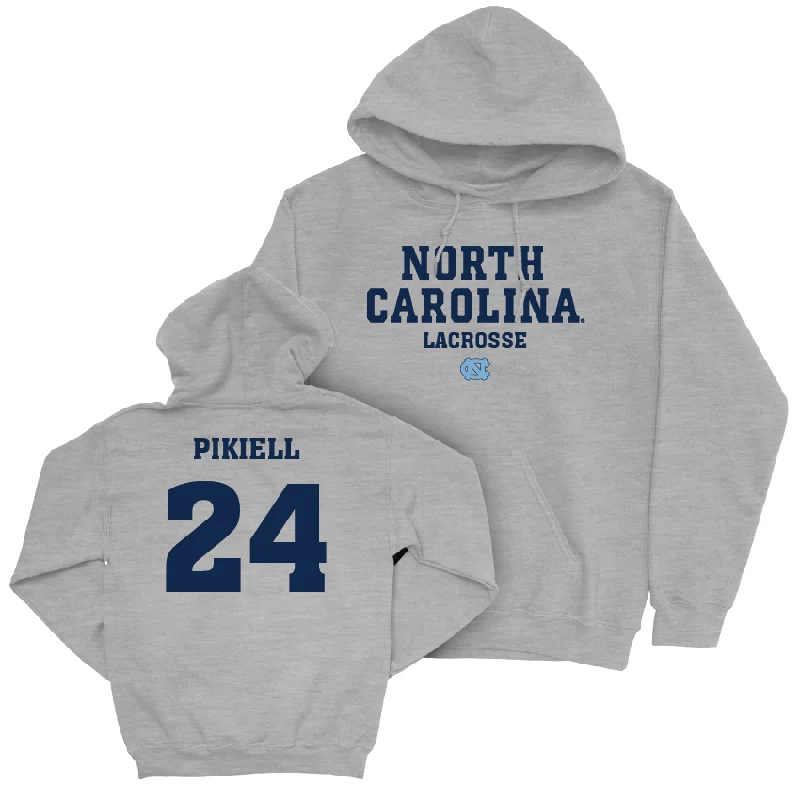 UNC Women's Lacrosse Sport Grey Staple Hoodie - Olivia Pikiell Hooded Sweatshirt Casual Wear Street Style UNC Women's Lacrosse Sport Grey Staple Hoodie - Olivia Pikiell Hooded Sweatshirt Casual Wear Street Style