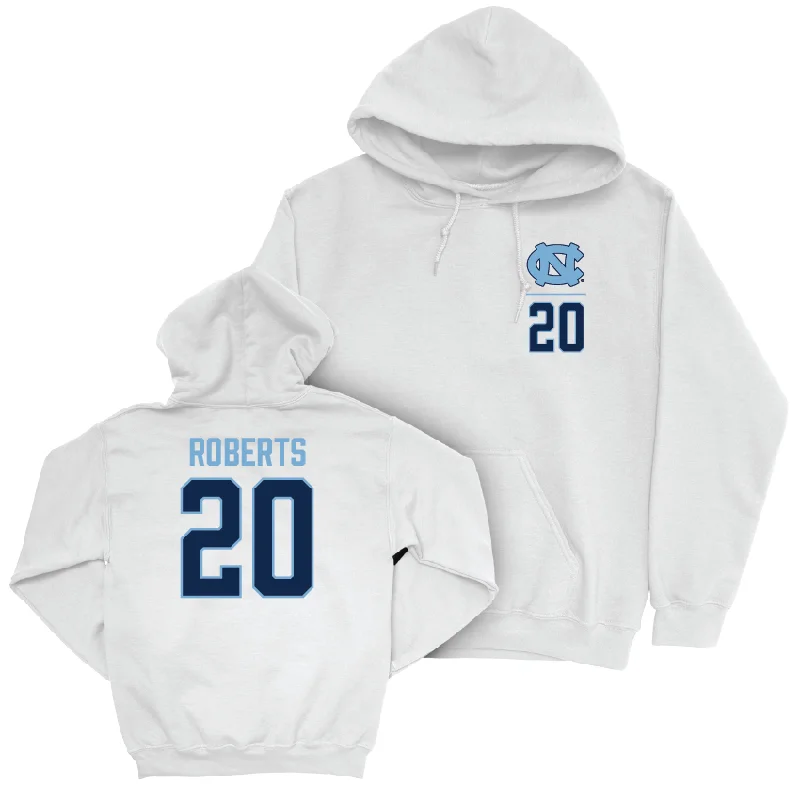 UNC Women's Lacrosse White Logo Hoodie - Avery Roberts Hoodie with Hem Ribbing Snug Secure UNC Women's Lacrosse White Logo Hoodie - Avery Roberts Hoodie with Hem Ribbing Snug Secure