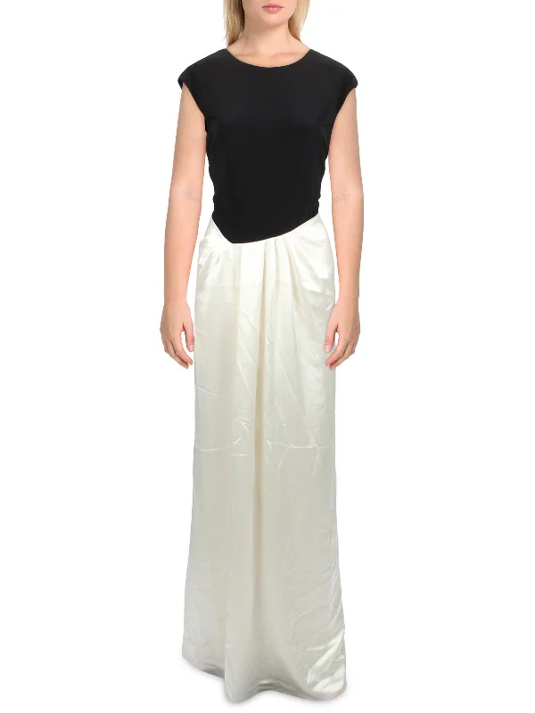 Womens Two Tone Maxi Evening Dress Tunics Cozy comfortable