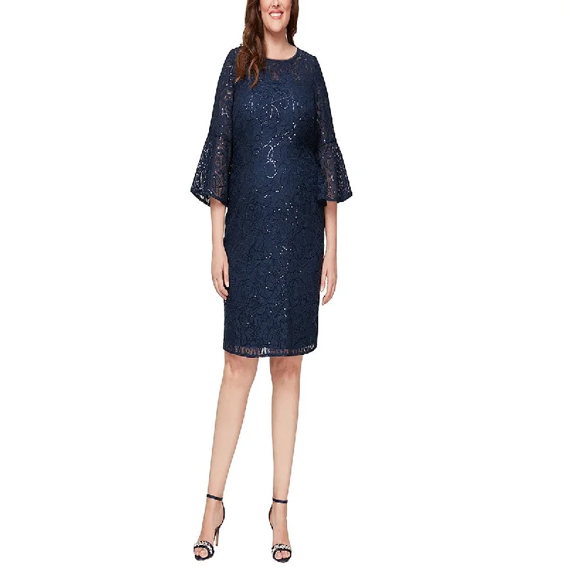 Alex Evenings Womens Lace Knee-Length Cocktail And Party Dress Tunics Sophisticated sleek Alex Evenings Womens Lace Knee-Length Cocktail And Party Dress Tunics Sophisticated sleek