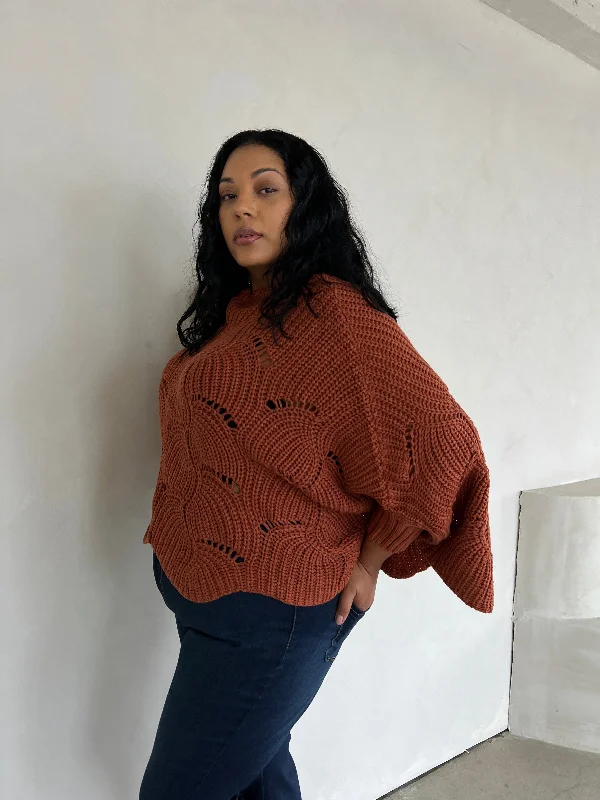 Plus Size Chunky Knit Poncho Sweater Anti-Pilling Anti-Shrink Durable