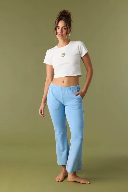 O'Neill KARMA FRENCH TERRY CROPPED LOUNGE PANTS - CHAMBRAY Classic Stretch Pants
