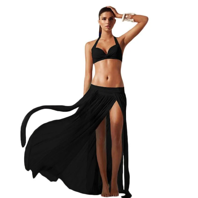 Open Front Mesh Skirt cashmere skirt rich
