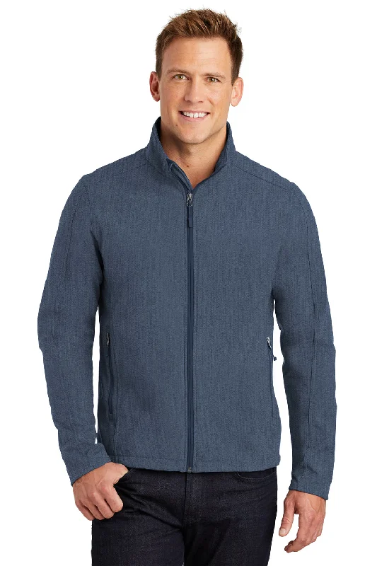 Port Authority Mens Core Wind & Water Resistant Full Zip Jacket - Heather Navy Blue Cotton Fabric Linen Fabric Terry Fabric Port Authority Mens Core Wind & Water Resistant Full Zip Jacket - Heather Navy Blue Cotton Fabric Linen Fabric Terry Fabric