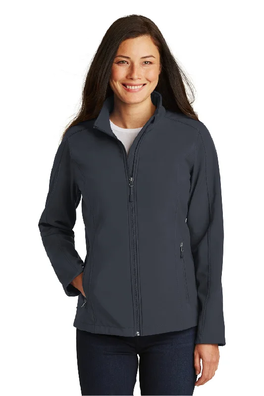 Port Authority Womens Core Wind & Water Resistant Full Zip Jacket - Battleship Grey Nylon Fabric Polyester Fabric Spandex Fabric Port Authority Womens Core Wind & Water Resistant Full Zip Jacket - Battleship Grey Nylon Fabric Polyester Fabric Spandex Fabric