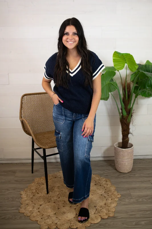Cable Knit Dolman Short Sleeve Sweater-Navy Rayon Fabric Velvet Fabric Corduroy Fabric Cable Knit Dolman Short Sleeve Sweater-Navy Rayon Fabric Velvet Fabric Corduroy Fabric