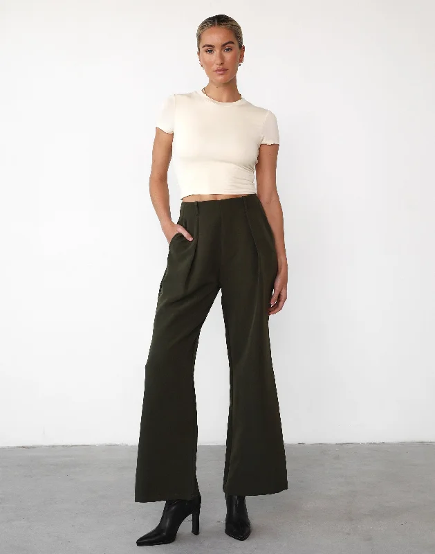 Malakai Pants (Olive) Soft Stretch Leggings