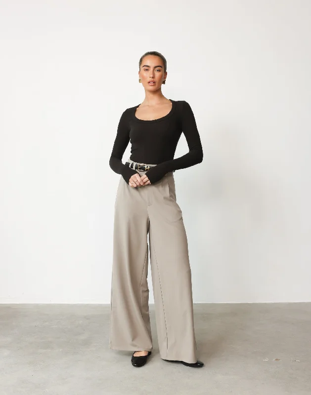 Ramona Pants (Ash) Trendy Palazzo Pants