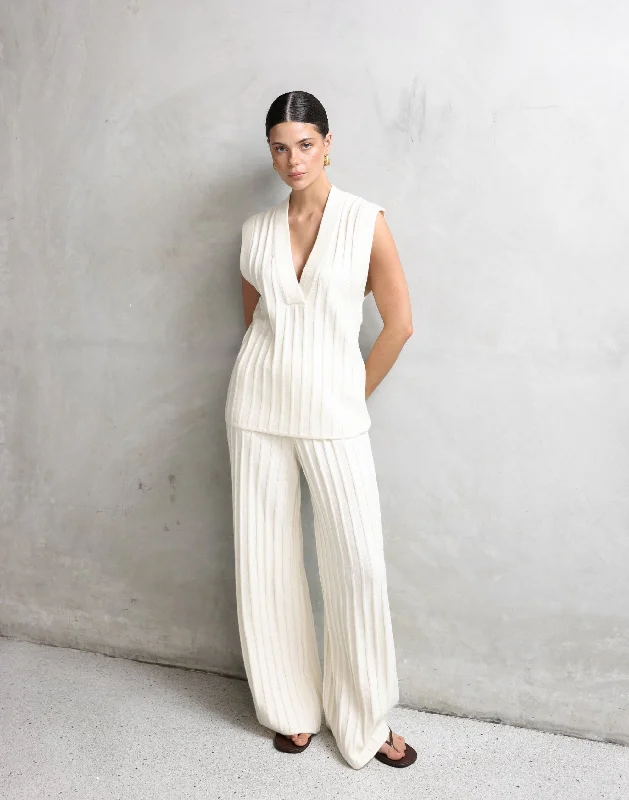 Lucie Pants (Cream) Fashionable Jogger Pants