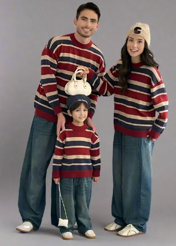 Matching Family Striped Sweaters – Cozy & Stylish Knitwear Zippered Buttoned Snapped Matching Family Striped Sweaters – Cozy & Stylish Knitwear Zippered Buttoned Snapped