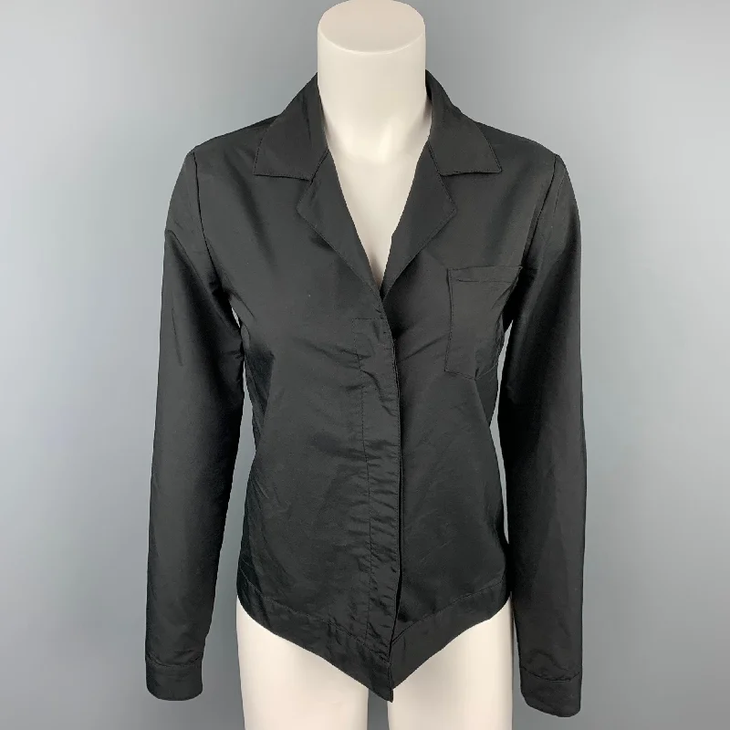 HELMUT LANG Size 4 Black Polyester Jacket Blazer Welt Pockets Slit Pockets Flap Pockets HELMUT LANG Size 4 Black Polyester Jacket Blazer Welt Pockets Slit Pockets Flap Pockets