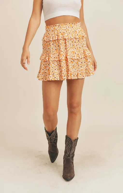 Lil Dandy Tiered Mini Skirt cotton skirt soft