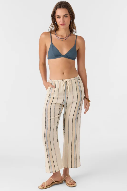 O'Neill BRENDA STRIPE PANTS - TAPIOCA Classic Pleated Pants