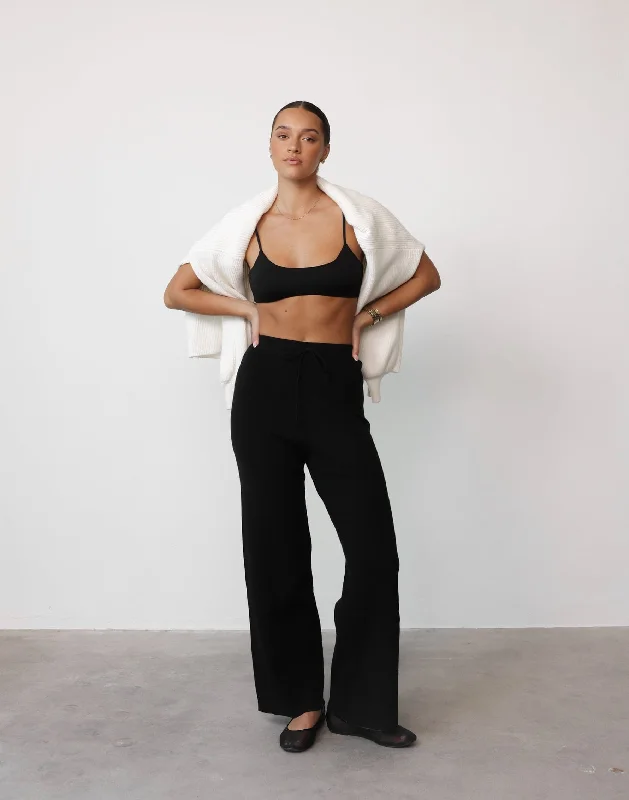 Kleine Knit Pants (Black) Cozy Knit Pants