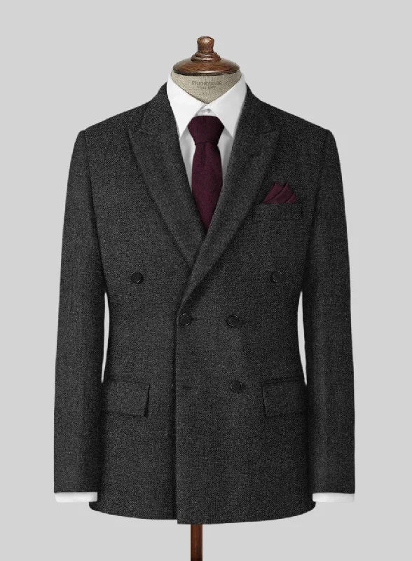 Vintage Rope Weave Charcoal Tweed Jacket Insulated Jacket Fitted Jacket Loose Jacket Vintage Rope Weave Charcoal Tweed Jacket Insulated Jacket Fitted Jacket Loose Jacket