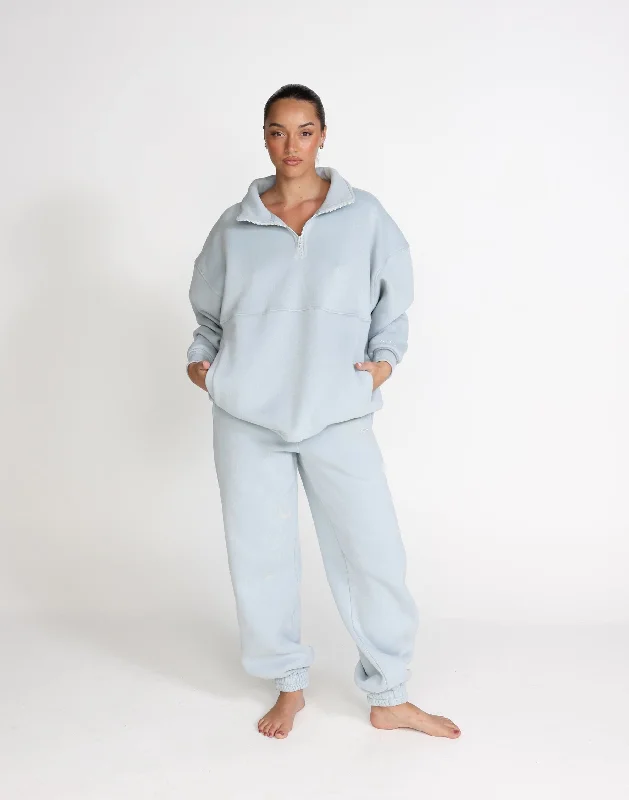 Jamie Tracksuit Pants (Baby Blue) Cozy Full-Length Pants