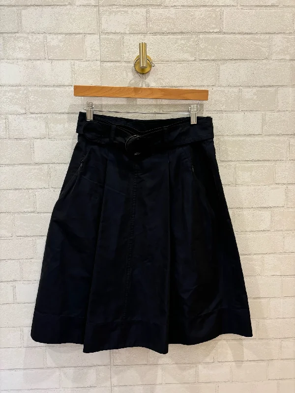 AKRIS PUNTO Belt Skirt/M silk skirt lustrous