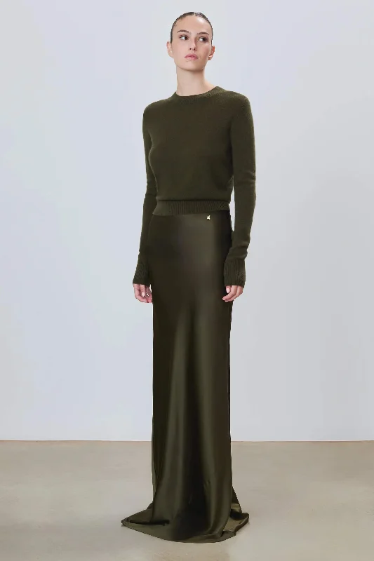 Eterne - Bianca skirt in Moss velvet skirt rich