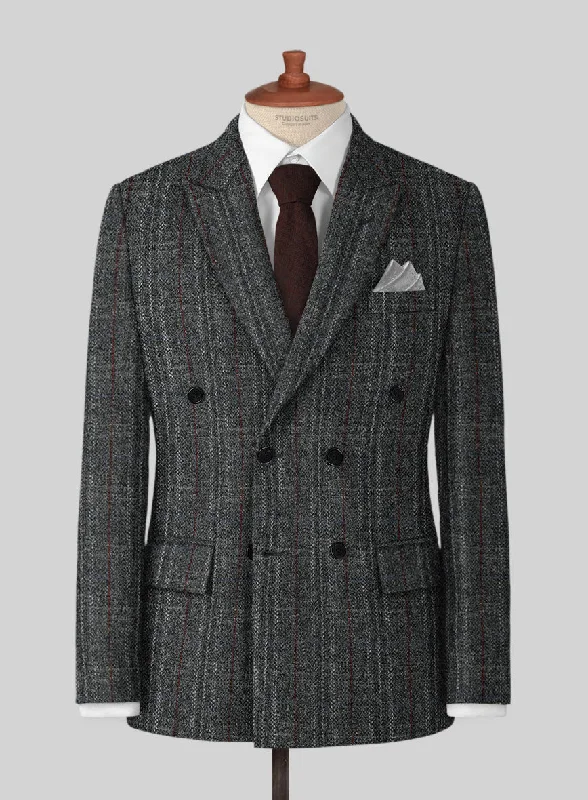 Harris Tweed Welsh Gray Jacket Cotton Fabric Linen Fabric Terry Fabric