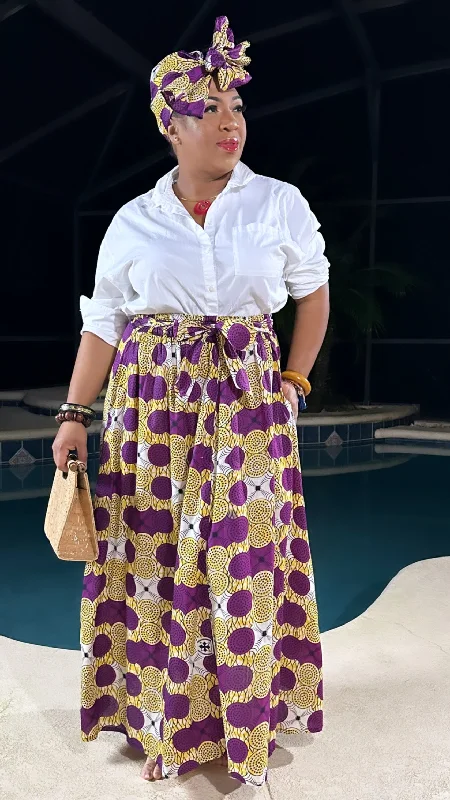 Chi African Skirt midi skirt versatile