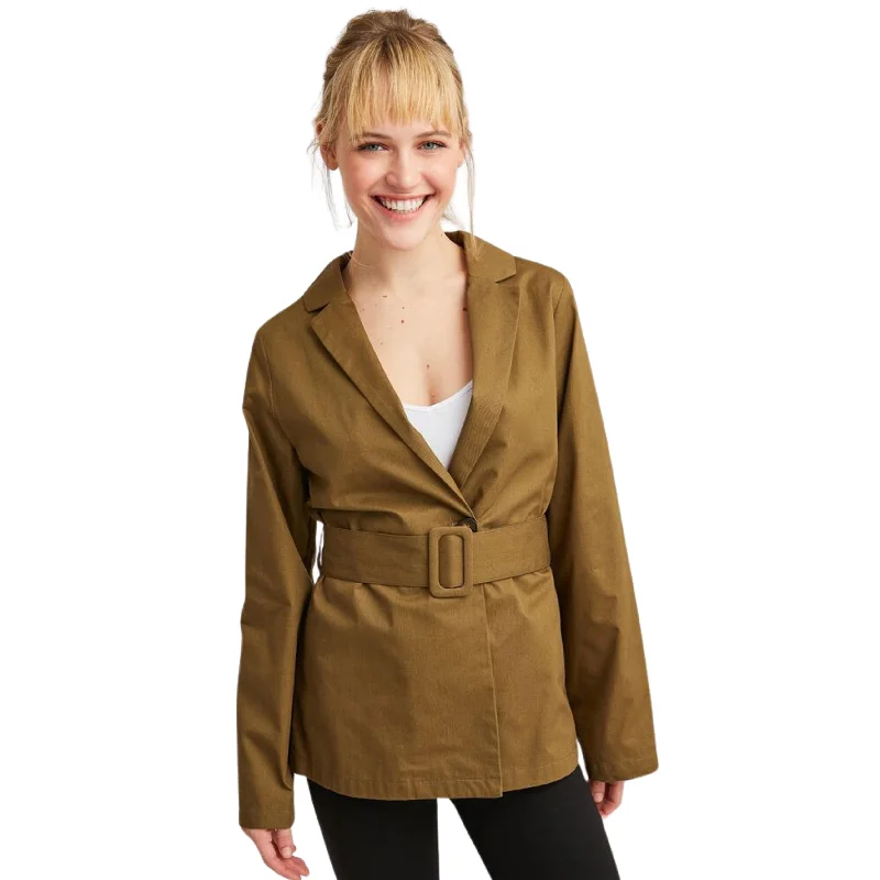 OXXO - Jacket With Belt Chenille Jacket Brocade Jacket Lace Jacket