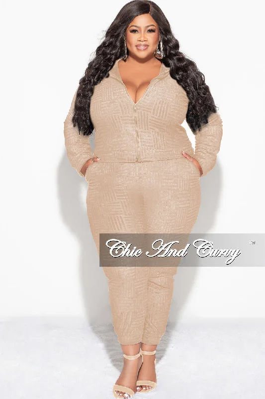 Final Sale Plus Size 2pc Hooded Zip-Up Jacket and Pants Set in Mocha V-Neck Jacket Boat Neck Jacket Square Neck Jacket Final Sale Plus Size 2pc Hooded Zip-Up Jacket and Pants Set in Mocha V-Neck Jacket Boat Neck Jacket Square Neck Jacket